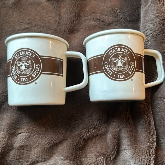 STARBUCKS Enameled Tin Split Tail Coffee Mug - Picture 2 of 5